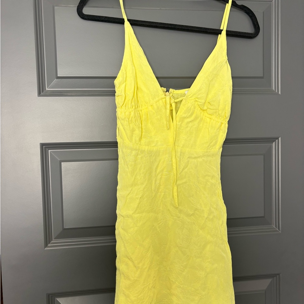 Topshop Lemon Lace Dress